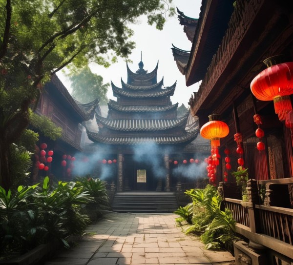 漫步海南，寻踪海口古寺，宁静与神秘的寺庙之旅,漫步海南，寻踪海口古寺，宁静与神秘的寺庙之旅,历史,神秘,第1张