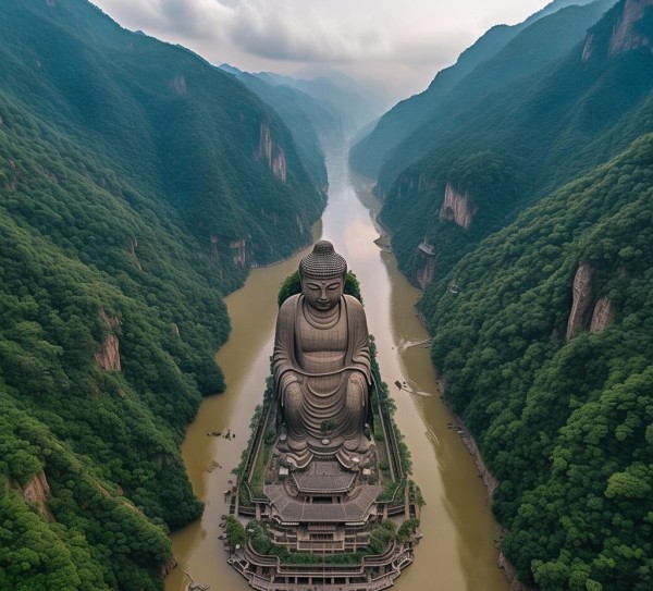 乐山航拍秘境，探索最佳航拍景观指南,乐山航拍秘境，探索最佳航拍景观指南,历史,景点,风光,第1张