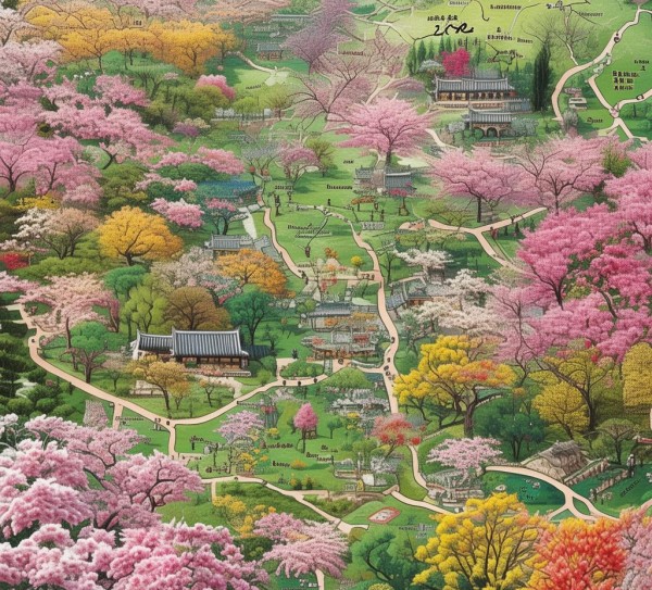 古都春韵踏青地图，三月赏花胜地揭晓,古都春韵踏青地图，三月赏花胜地揭晓,历史,景点,风光,第1张
