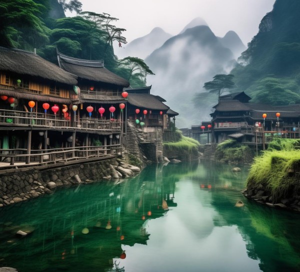 广西山水间的世外桃源，揭秘山寨风情秘境,广西山水间的世外桃源，揭秘山寨风情秘境,风情,风光,自然,第1张