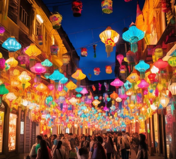 南宁夜色灯笼秀，漫游灯笼盛宴，体验古城夜生活魅力,南宁夜色灯笼秀，漫游灯笼盛宴，体验古城夜生活魅力,景点,自然,第1张