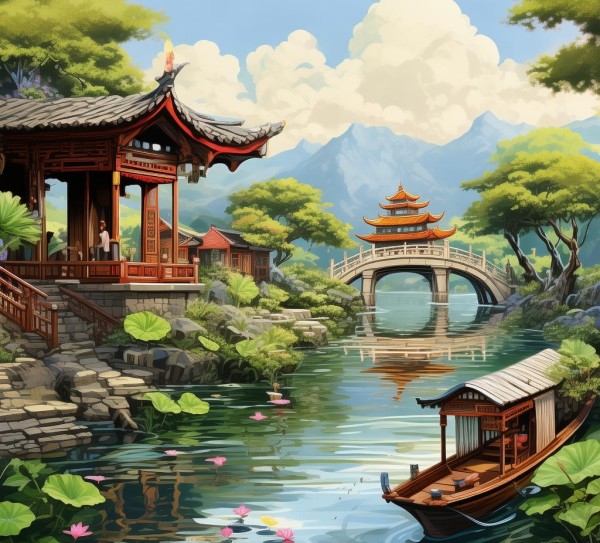水乡画卷中的休闲天堂，荷花镇五大必游景点攻略,水乡画卷中的休闲天堂，荷花镇五大必游景点攻略,历史,景点,美食,第1张