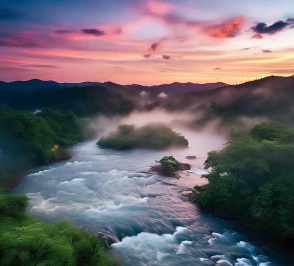 霞景点，人间仙境的流动山水画卷,霞景点，人间仙境的流动山水画卷,景点,风光,自然,第1张