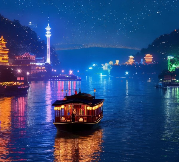 宜宾夜游船，长江夜韵，特色景点光影之旅,宜宾夜游船，长江夜韵，特色景点光影之旅,历史,景点,风情,第1张