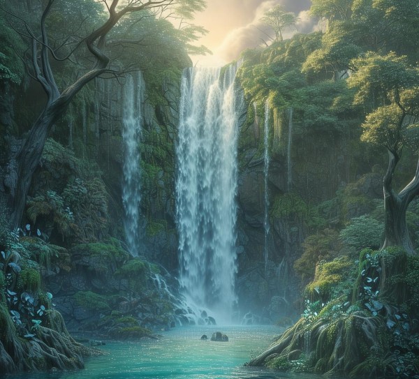 弥勒瀑布秘境，揭秘云端之上的绝美风光,弥勒瀑布秘境，揭秘云端之上的绝美风光,景点,风情,风光,第1张