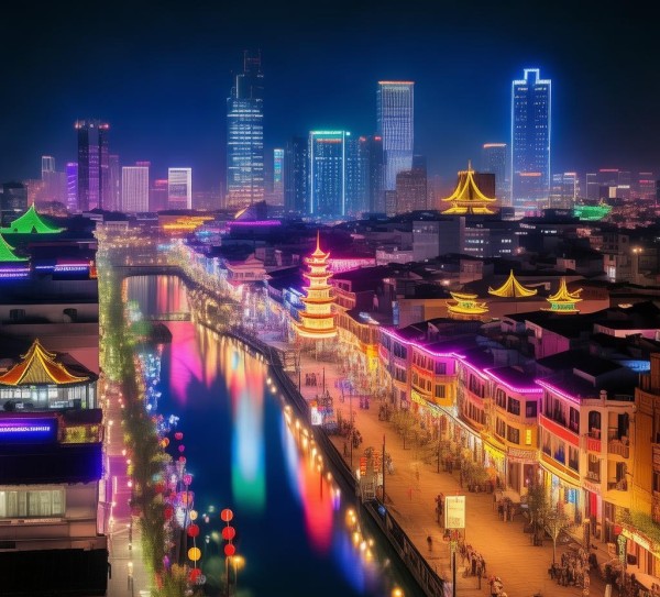 夜游淮南，揭秘淮南璀璨夜景胜地,夜游淮南，揭秘淮南璀璨夜景胜地,美食,风光,自然,第1张